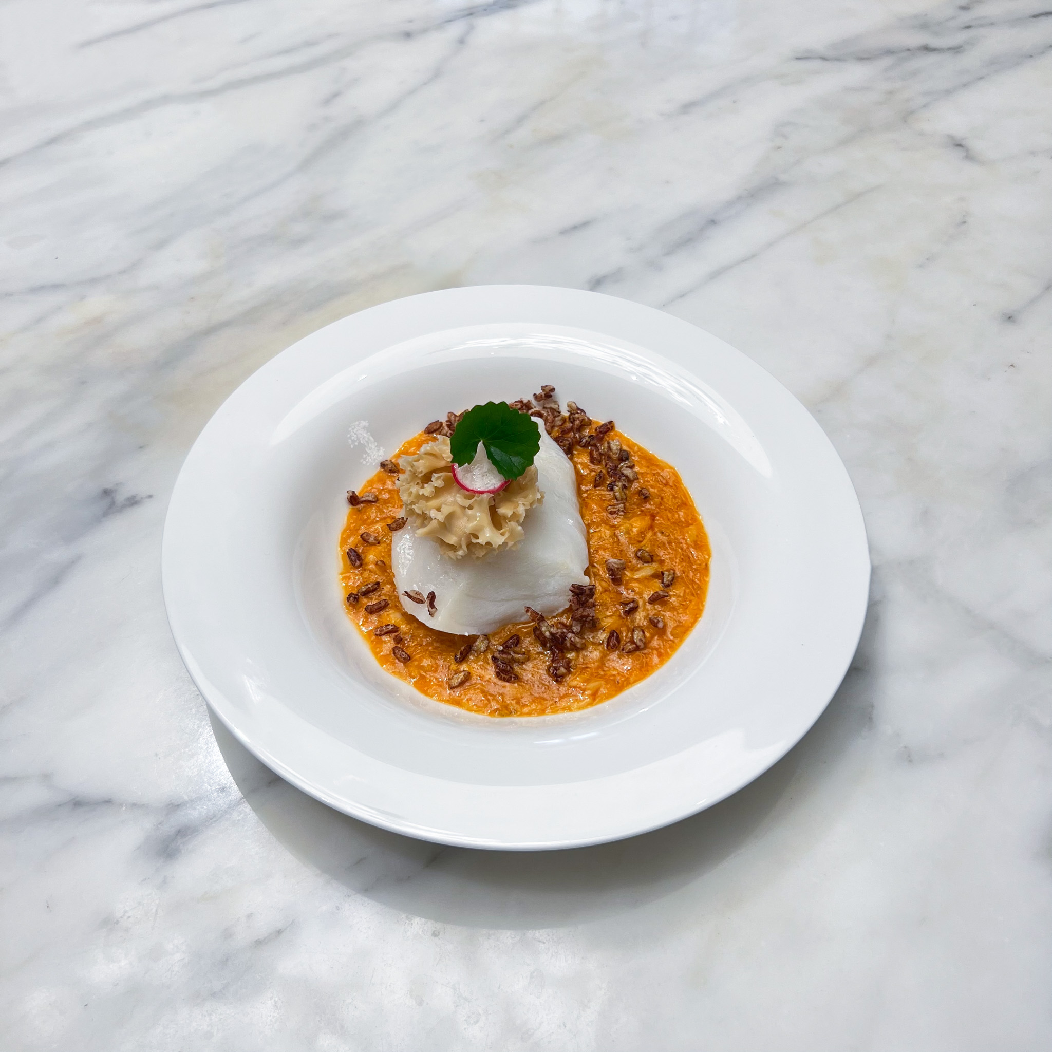 Steamed Cod Roe 绣花菌脆米蟹粉蒸鳕鱼 Steamed Cod Fish with Crab Roe, Cauliflower Fungus & Crispy ...