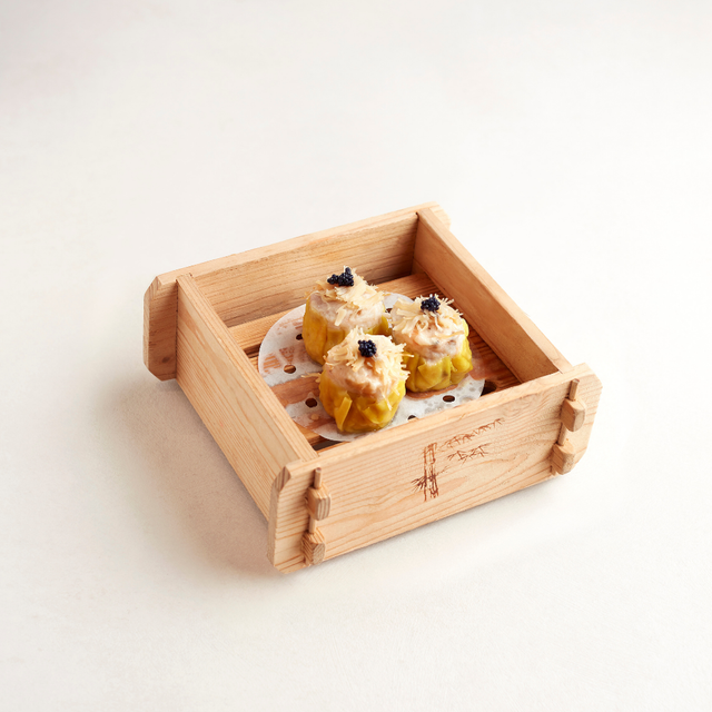 Steamed Siew Mai Dumplings with Japanese Conpoy & Caviar