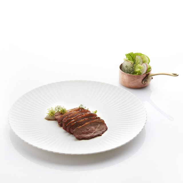 Huli-Huli Dry-aged Duck Breast | Egg Plant Purée | Market Salad